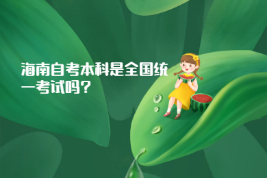 海口自学考试本科是全国统一考试吗