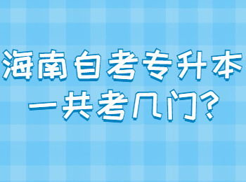 海南琼中成人自考专升本一共考几门